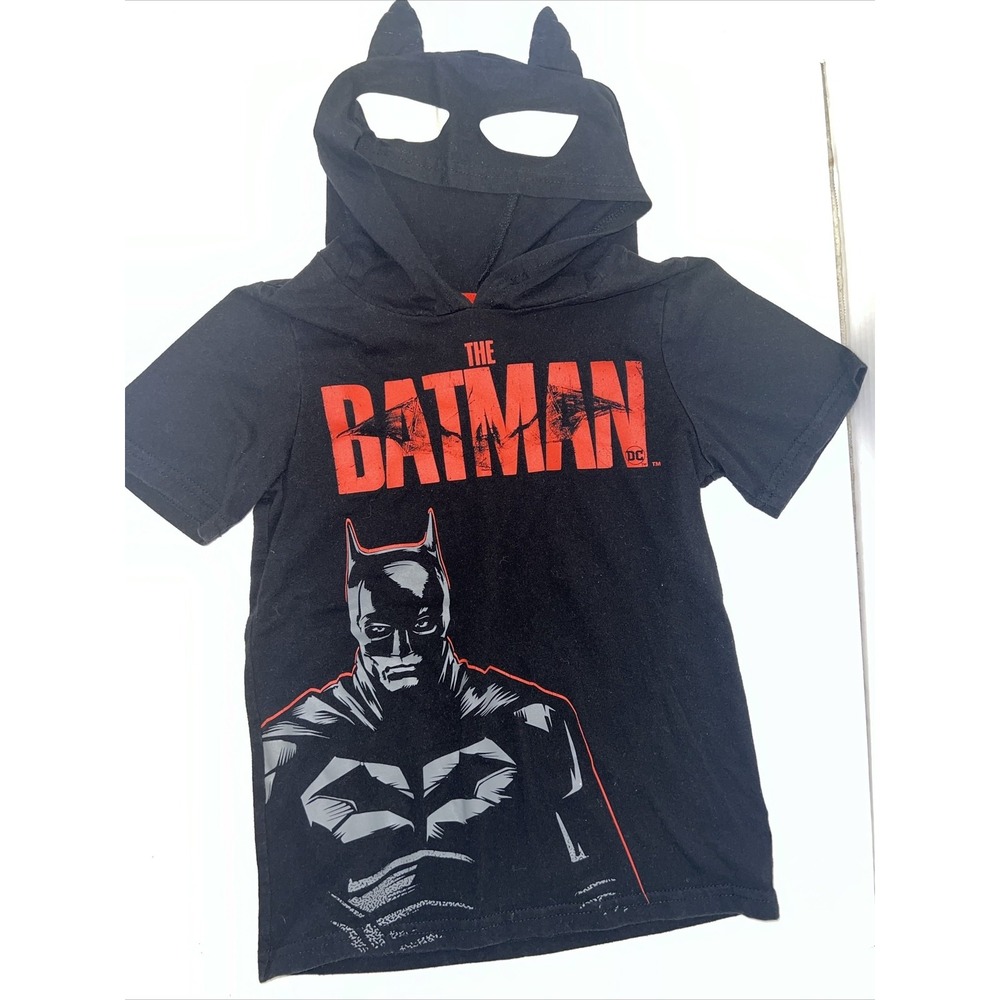 Batman Hoodie Boys 6 Black Short Sleeve